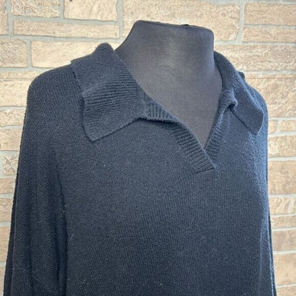 Old Navy Black SoSoft Cozy Collared Sweater V-neck Collared Sweater Size 4X - Picture 6 of 8